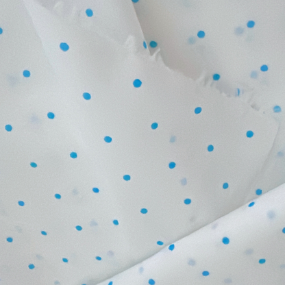 【即納】basic dot blue / コットン / ドット［CO044］