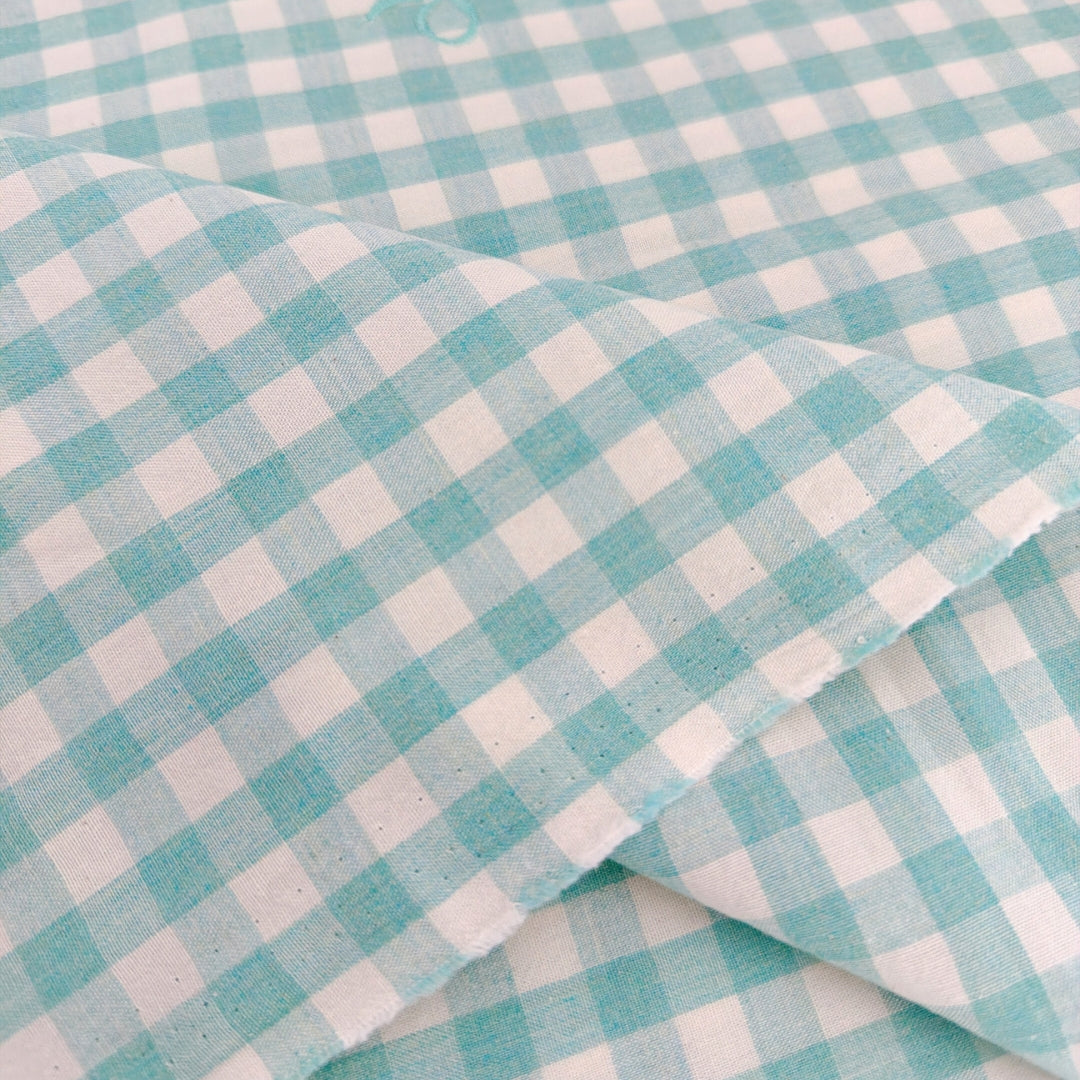 【即納】french gingham ribbon / 刺繍 / コットン / ギンガム / リボン［EM011］
