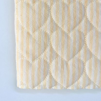 【即納】sugar stripe heart quilting  / ストライプ / キルティング［QU022］