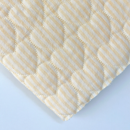 【即納】sugar stripe heart quilting  / ストライプ / キルティング［QU022］