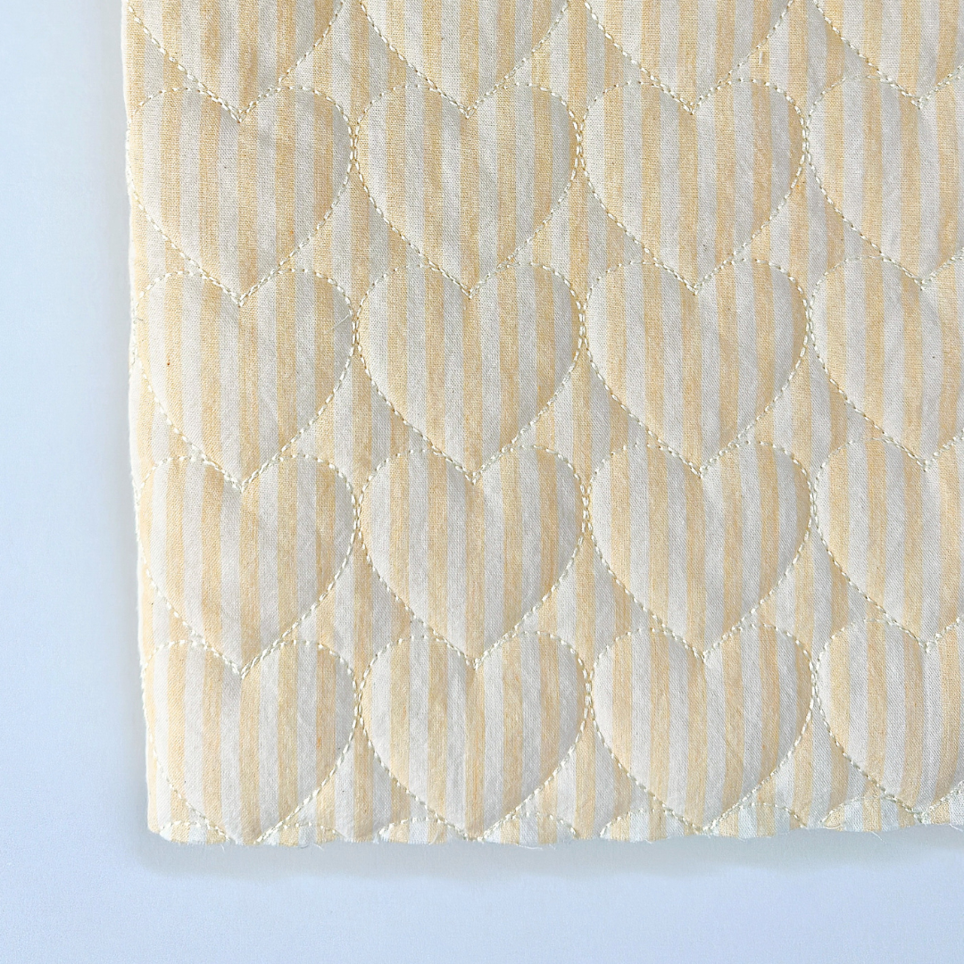 【即納】sugar stripe heart quilting  / ストライプ / キルティング［QU022］