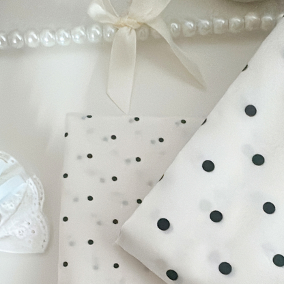 【即納】basic dot black / コットン / ドット［CO045］