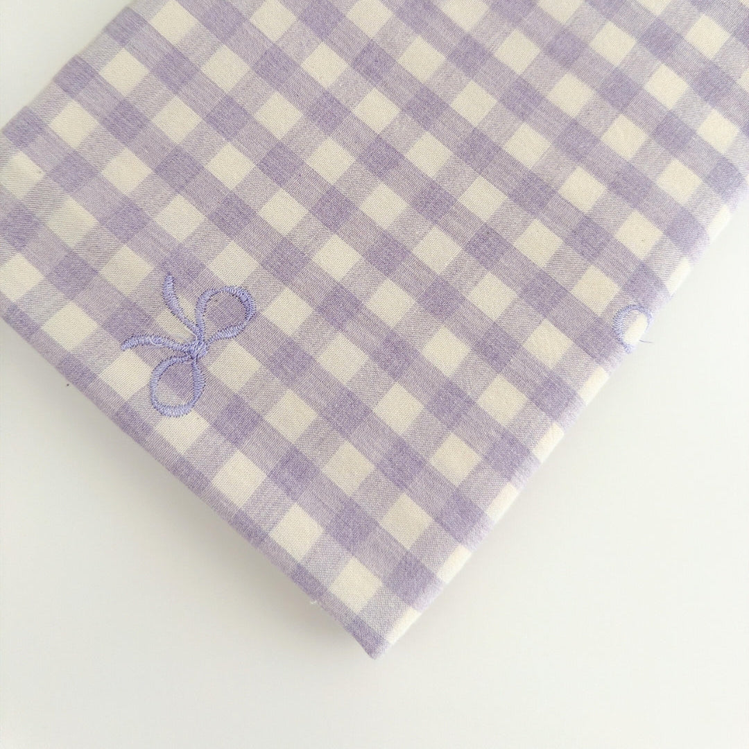【即納】french gingham ribbon / 刺繍 / コットン / ギンガム / リボン［EM011］