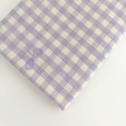 【即納】french gingham ribbon / 刺繍 / コットン / ギンガム / リボン［EM011］