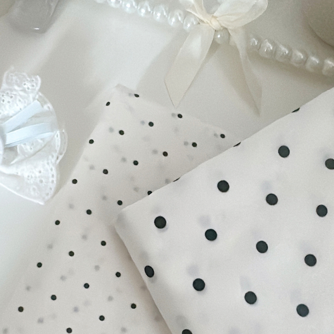 【即納】basic dot black / コットン / ドット［CO045］