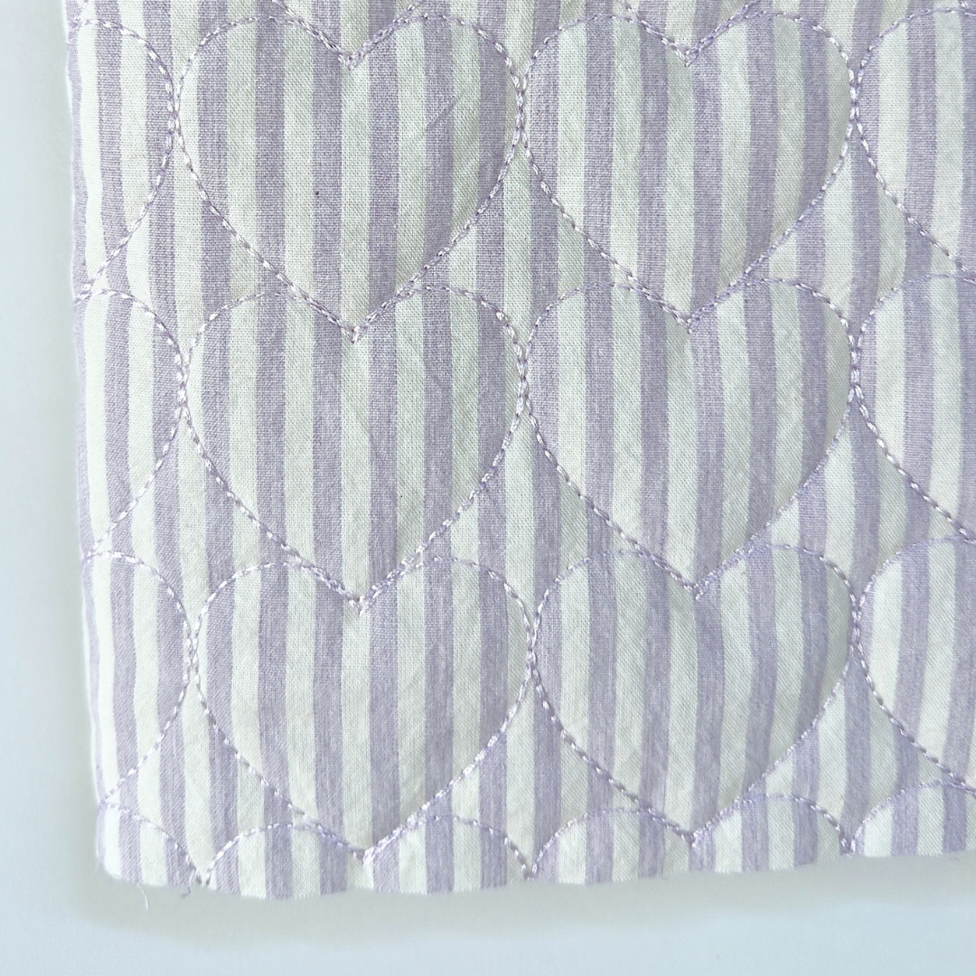 【即納】sugar stripe heart quilting  / ストライプ / キルティング［QU022］