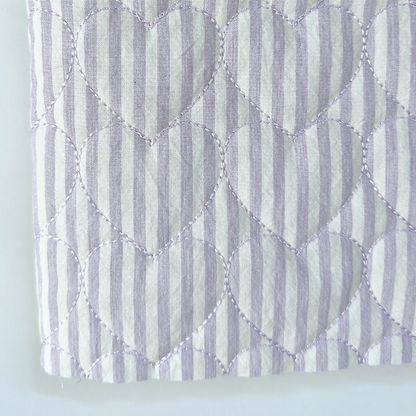 【即納】sugar stripe heart quilting  / ストライプ / キルティング［QU022］