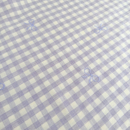 【即納】french gingham ribbon / 刺繍 / コットン / ギンガム / リボン［EM011］