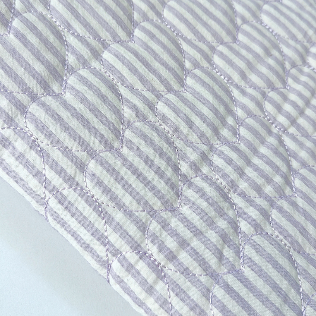 【即納】sugar stripe heart quilting  / ストライプ / キルティング［QU022］