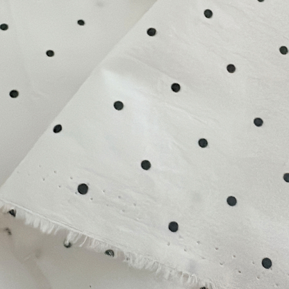 【即納】basic dot black / コットン / ドット［CO045］