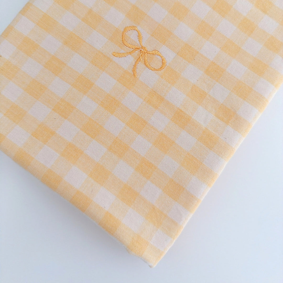 【即納】french gingham ribbon / 刺繍 / コットン / ギンガム / リボン［EM011］