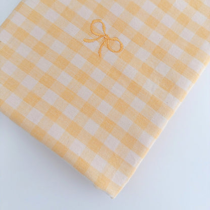 【即納】french gingham ribbon / 刺繍 / コットン / ギンガム / リボン［EM011］
