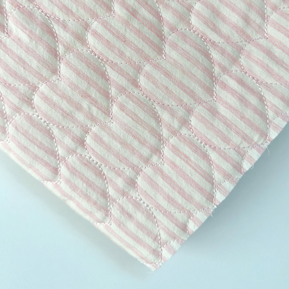 【即納】sugar stripe heart quilting  / ストライプ / キルティング［QU022］