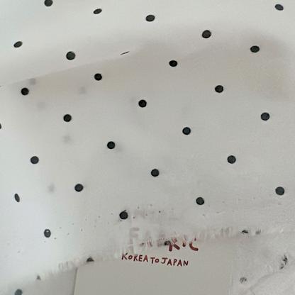 【即納】basic dot black / コットン / ドット［CO045］