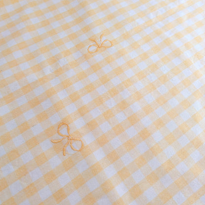【即納】french gingham ribbon / 刺繍 / コットン / ギンガム / リボン［EM011］