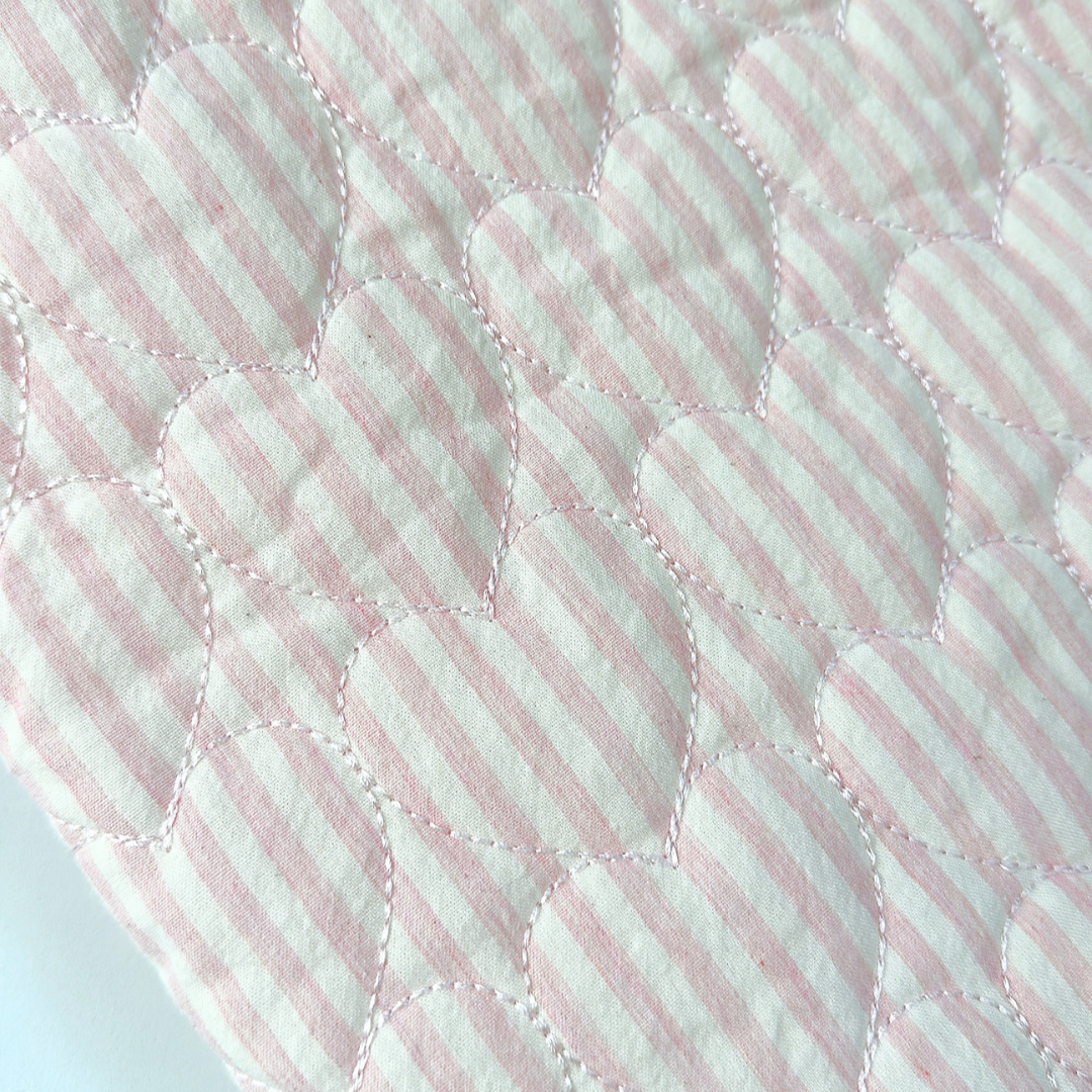 【即納】sugar stripe heart quilting  / ストライプ / キルティング［QU022］