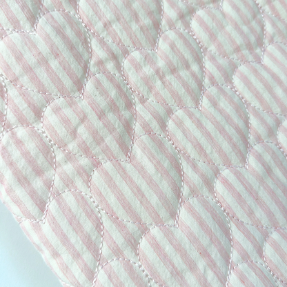【即納】sugar stripe heart quilting  / ストライプ / キルティング［QU022］