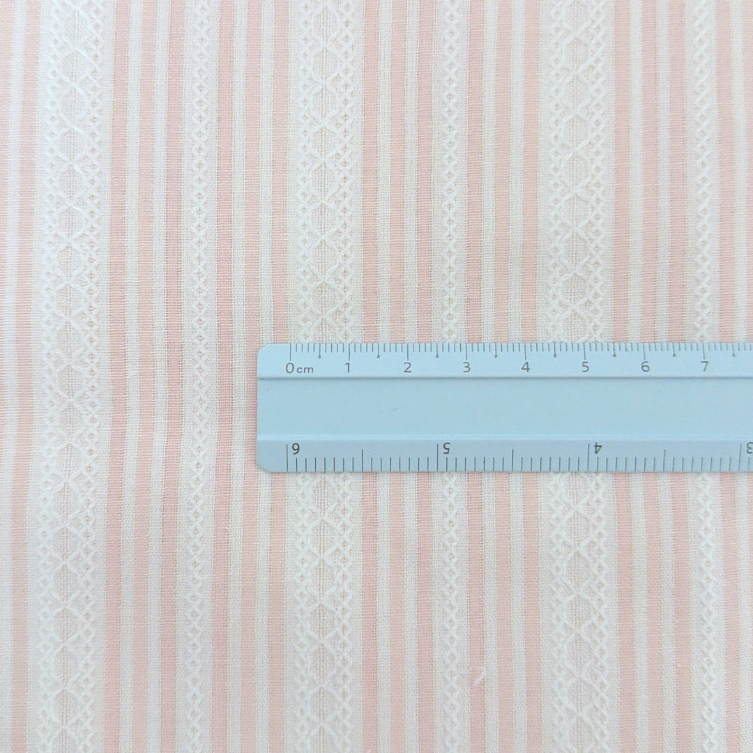 【即納】milky stripe lace / レース / ストライプ / コットン［CO073］