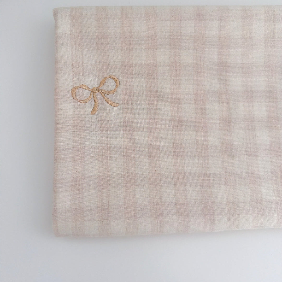 【即納】french gingham ribbon / 刺繍 / コットン / ギンガム / リボン［EM011］
