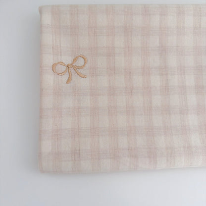【即納】french gingham ribbon / 刺繍 / コットン / ギンガム / リボン［EM011］