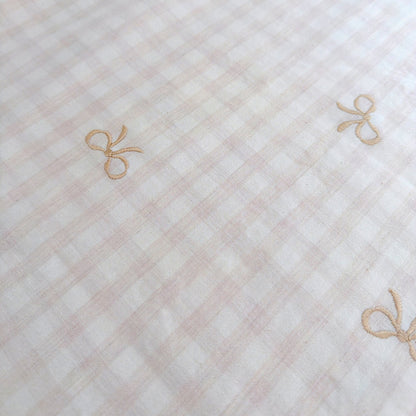 【即納】french gingham ribbon / 刺繍 / コットン / ギンガム / リボン［EM011］