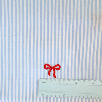 【即納】red ribbon stripe / コットン / リボン / ストライプ /［CO064］