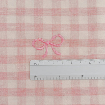 【即納】french gingham ribbon / 刺繍 / コットン / ギンガム / リボン［EM011］