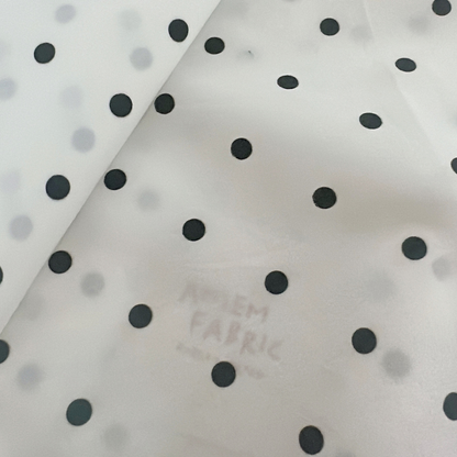 【即納】basic dot black / コットン / ドット［CO045］