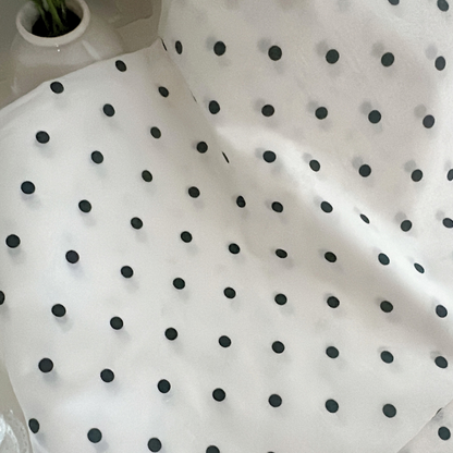 【即納】basic dot black / コットン / ドット［CO045］