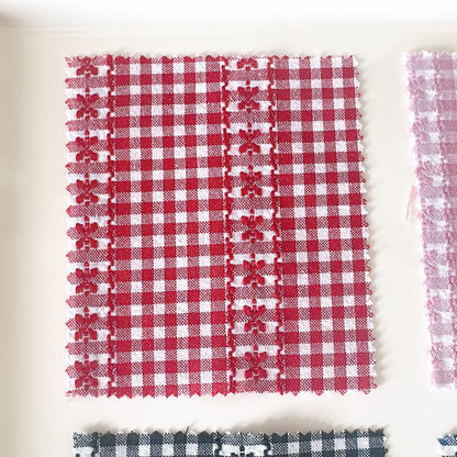 【お取り寄せ】flower line check / コットン  / フラワー / チェック ［CO023］