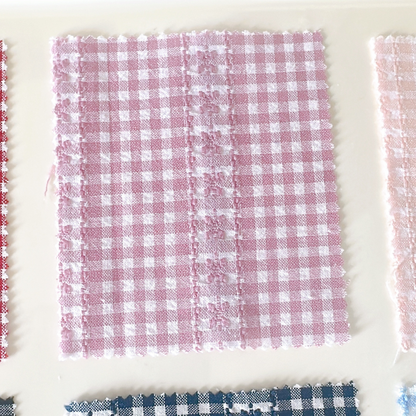 【お取り寄せ】flower line check / コットン  / フラワー / チェック ［CO023］