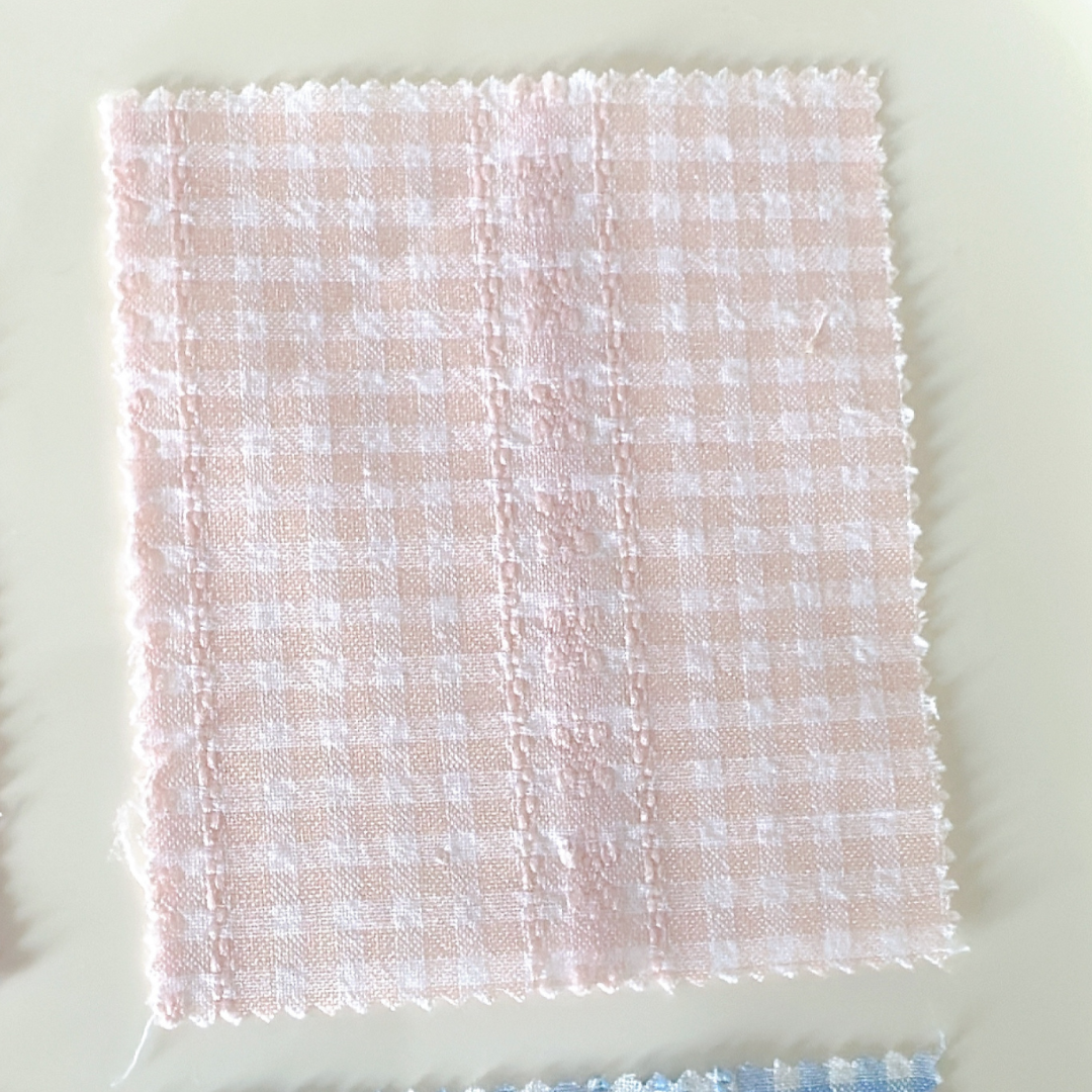 【お取り寄せ】flower line check / コットン  / フラワー / チェック ［CO023］