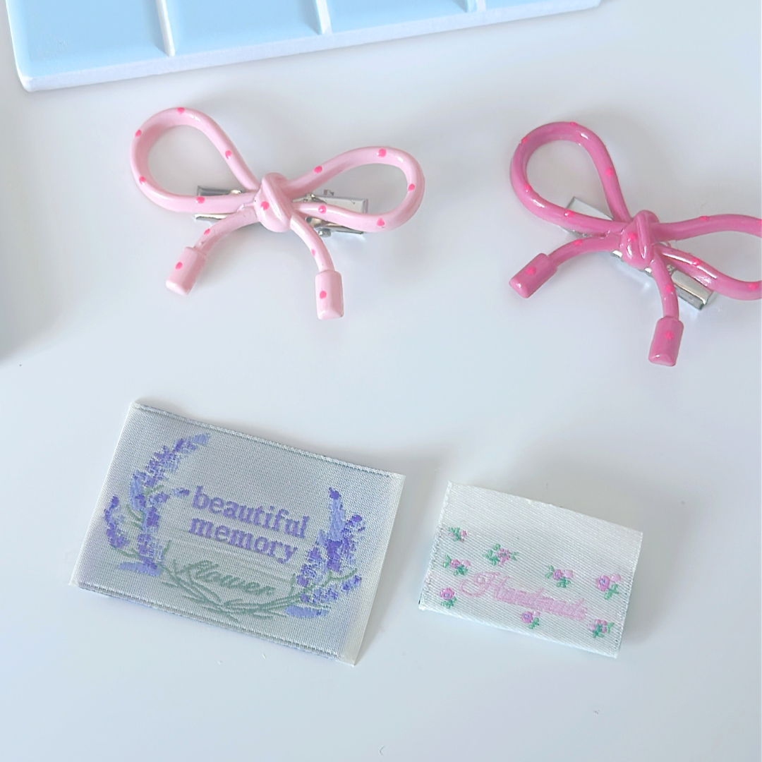 【即納】pink flower loop TAG / タグ / フラワー［TG011］