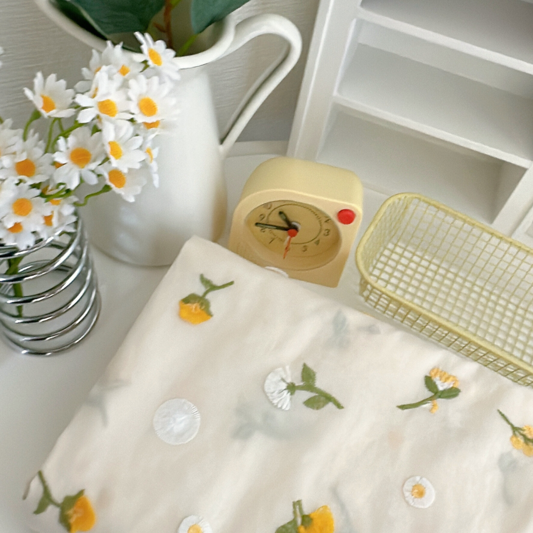 【即納】mimosa garden / コットン / 刺繍 / デイジー / フラワー［CO049］