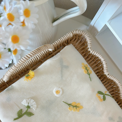 【即納】mimosa garden / コットン / 刺繍 / デイジー / フラワー［CO049］