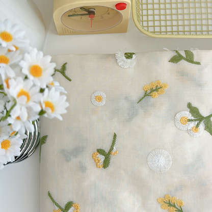 【即納】mimosa garden / コットン / 刺繍 / デイジー / フラワー［CO049］