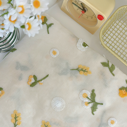 【即納】mimosa garden / コットン / 刺繍 / デイジー / フラワー［CO049］