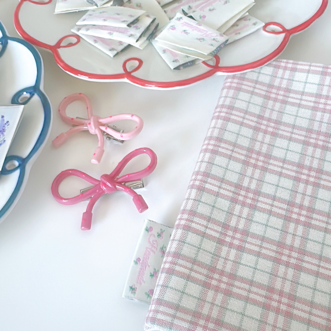 【即納】pink flower loop TAG / タグ / フラワー［TG011］