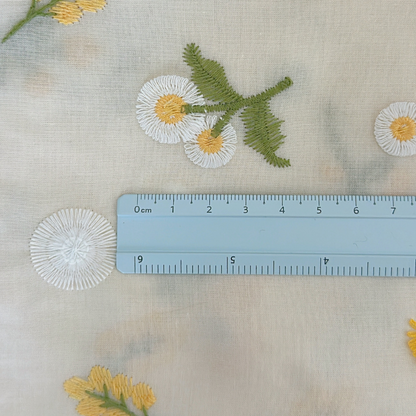 【即納】mimosa garden / コットン / 刺繍 / デイジー / フラワー［CO049］