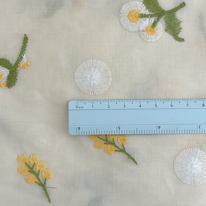 【即納】mimosa garden / コットン / 刺繍 / デイジー / フラワー［CO049］