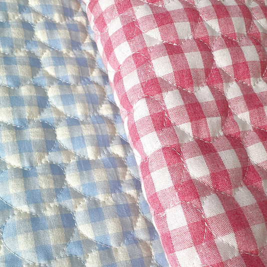 【即納】gingham check heart quilting / ギンガム / キルティング［QU017］