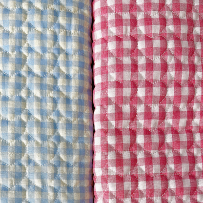 【即納】gingham check heart quilting / ギンガム / キルティング［QU017］