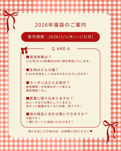 【2026年】aniem fabric福袋【数量限定】【HB001】