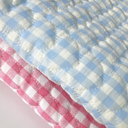 【即納】gingham check heart quilting / ギンガム / キルティング［QU017］