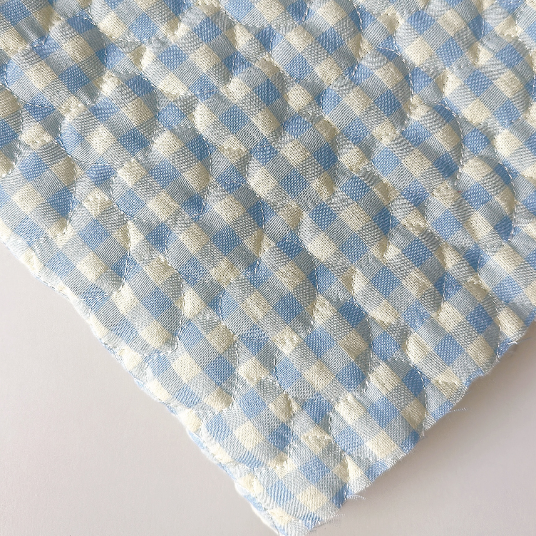 【即納】gingham check heart quilting / ギンガム / キルティング［QU017］