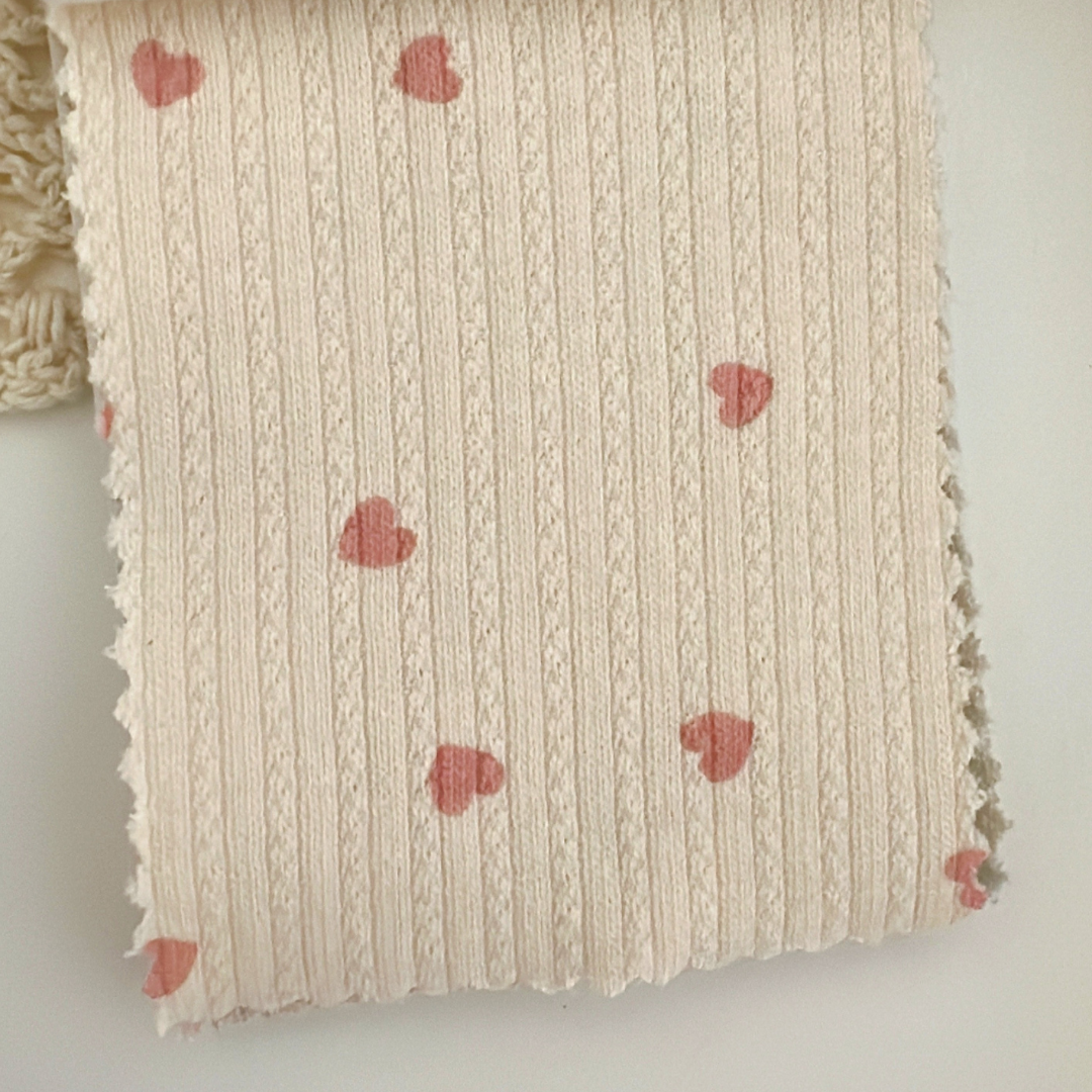 【即納】petite heart rib / ワッフルリブニット / ハート［KN004］