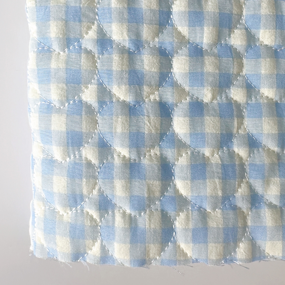 【即納】gingham check heart quilting / ギンガム / キルティング［QU017］