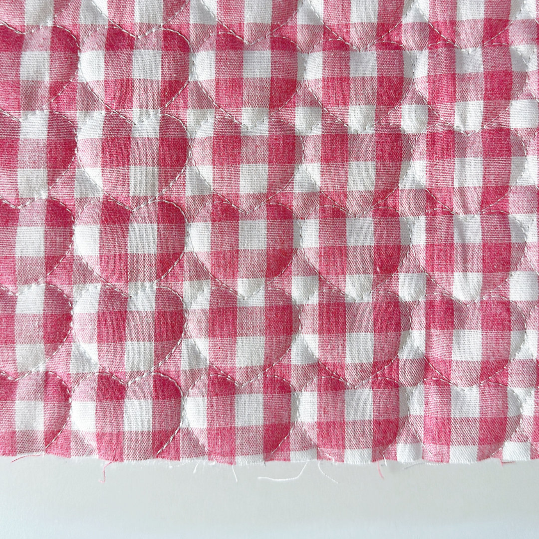 【即納】gingham check heart quilting / ギンガム / キルティング［QU017］