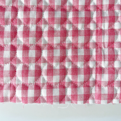 【即納】gingham check heart quilting / ギンガム / キルティング［QU017］