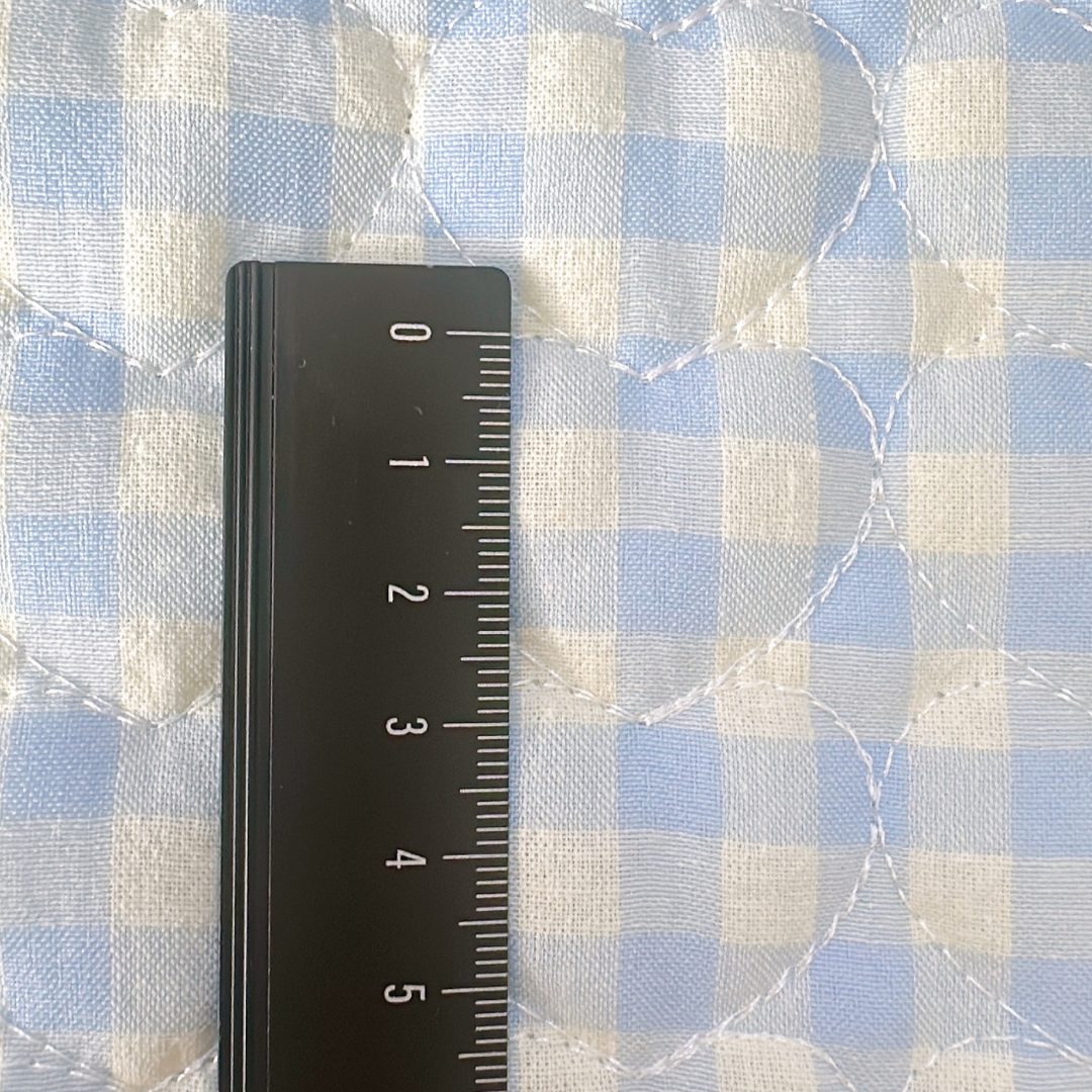 【即納】gingham check heart quilting / ギンガム / キルティング［QU017］